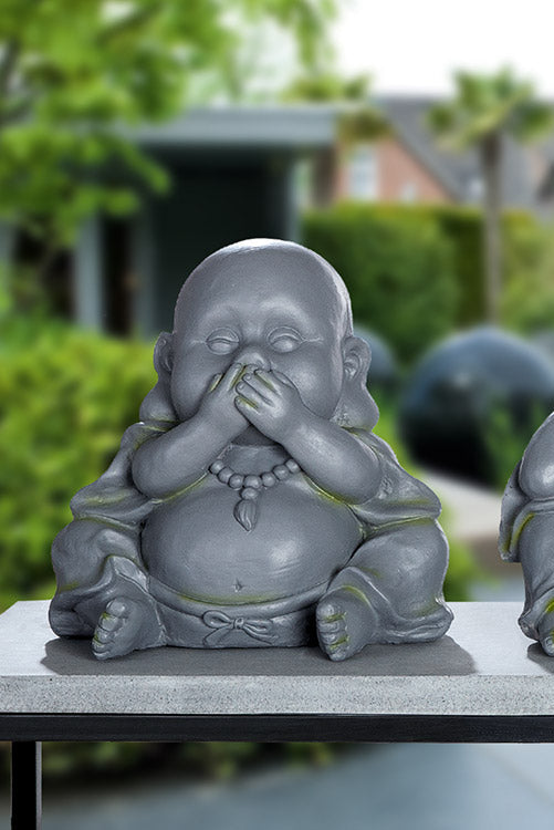 Ruhe ausstrahlende Buddha-Statue als Deko-Element im Wohnraum